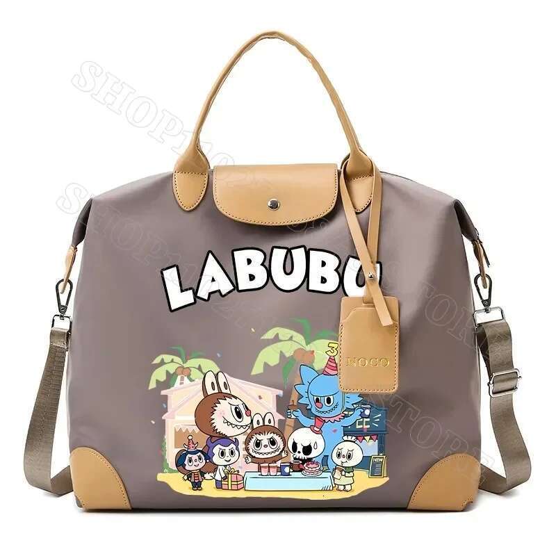 Labubu Cute Travel Bag Carry On Lage Handbag Large Capacity Portable Bags Cartoon Anime Graphic Print Backpacks Party Gifts
