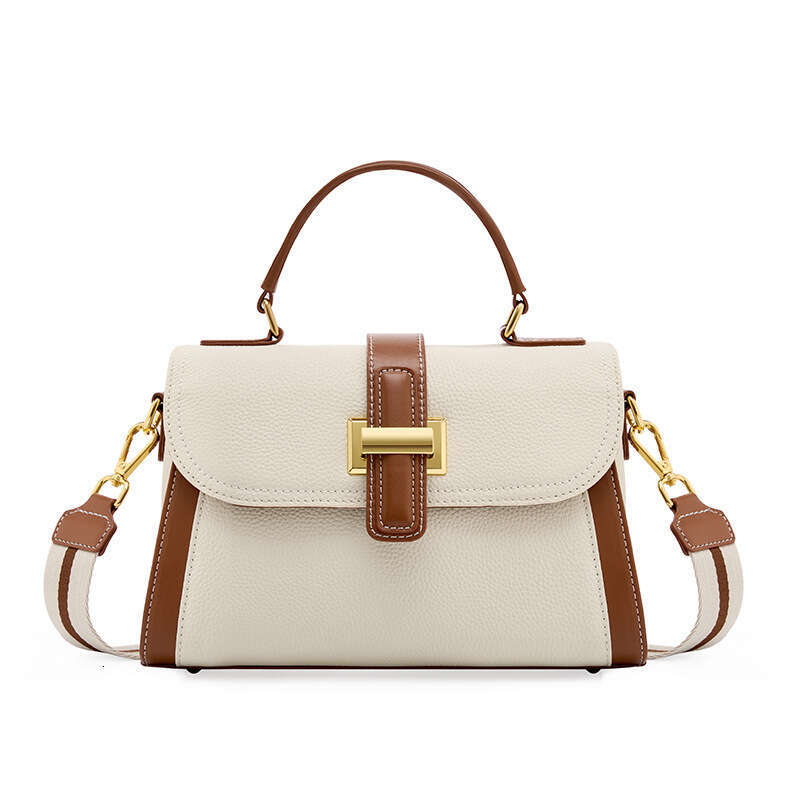 Top Layer Cowhide High-Quality Texture Fashion Handbag Crossbody Niche Light Luxury Shoulder Bag Versatile Genuine Leather Women