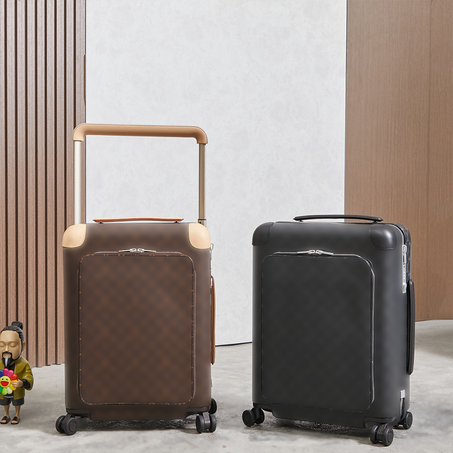 Designer Luggage with wheels Travel Suitcase for Men Women Genuine Leather Carry On Bag Large Capacity Suitcase Flower Design Unisex Leisure Trolley Box Cabin