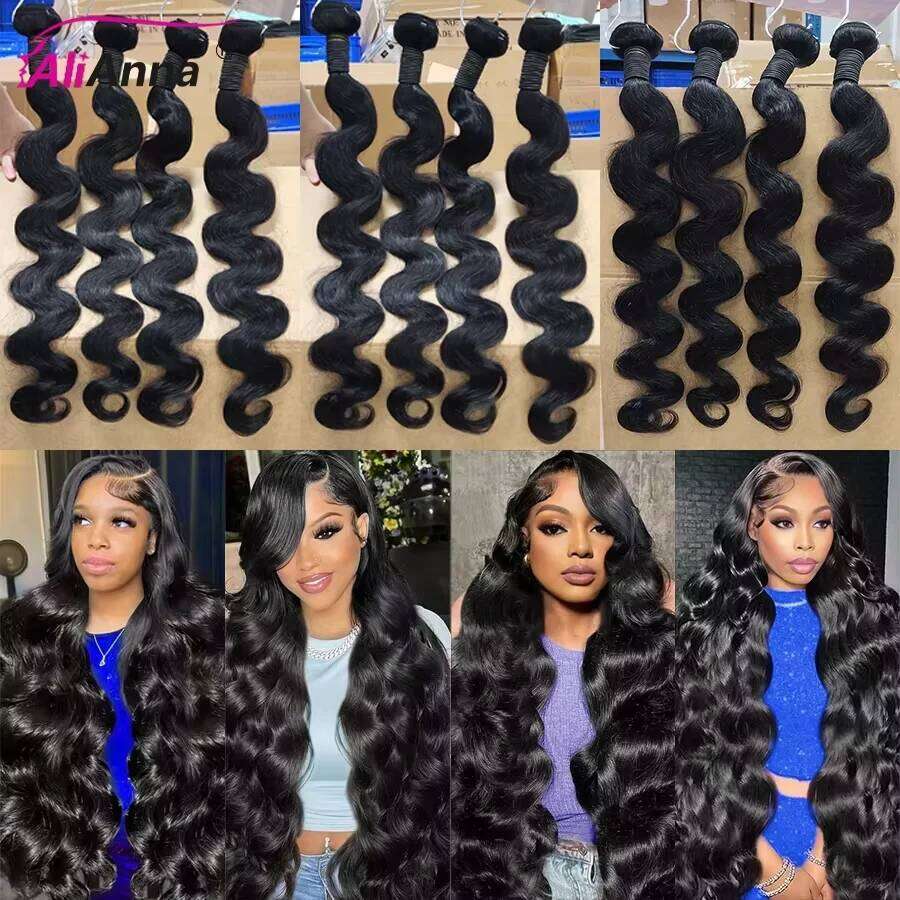 24 26 Inch And Body Wave With 4x4 Raw Bundles Human Hair 5x5 2x6 HD Lace Closure