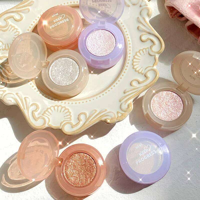 Dia Glitter Monochrome Palette Discoloration Eyeshadow Highlighter Sequins Waterproof Lasting Eyes Makeup Pigments free shipping