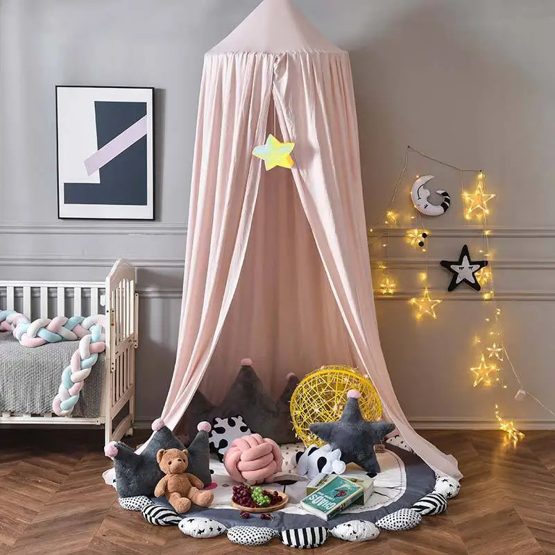 Kids Mosquito Net Baby Crib Curtain Hanging Tent Bed Decor Girl Princess Canopy Living Corner Play Reading NookDecor 250604z