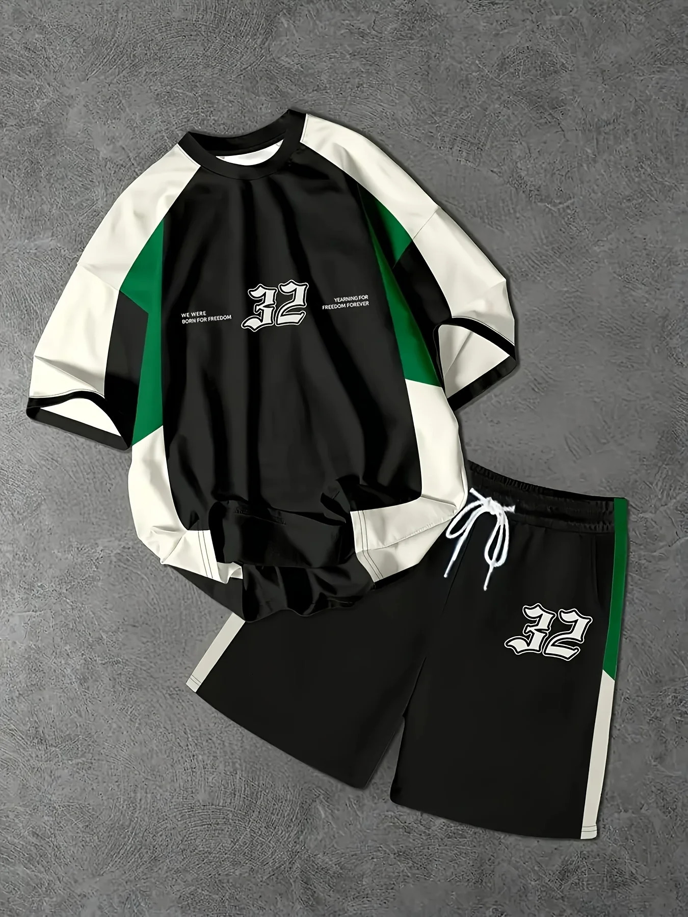 The summer mens suit a casual and sporty shortsleeved shirt with letter prints breathable quickdrying polyester 250612