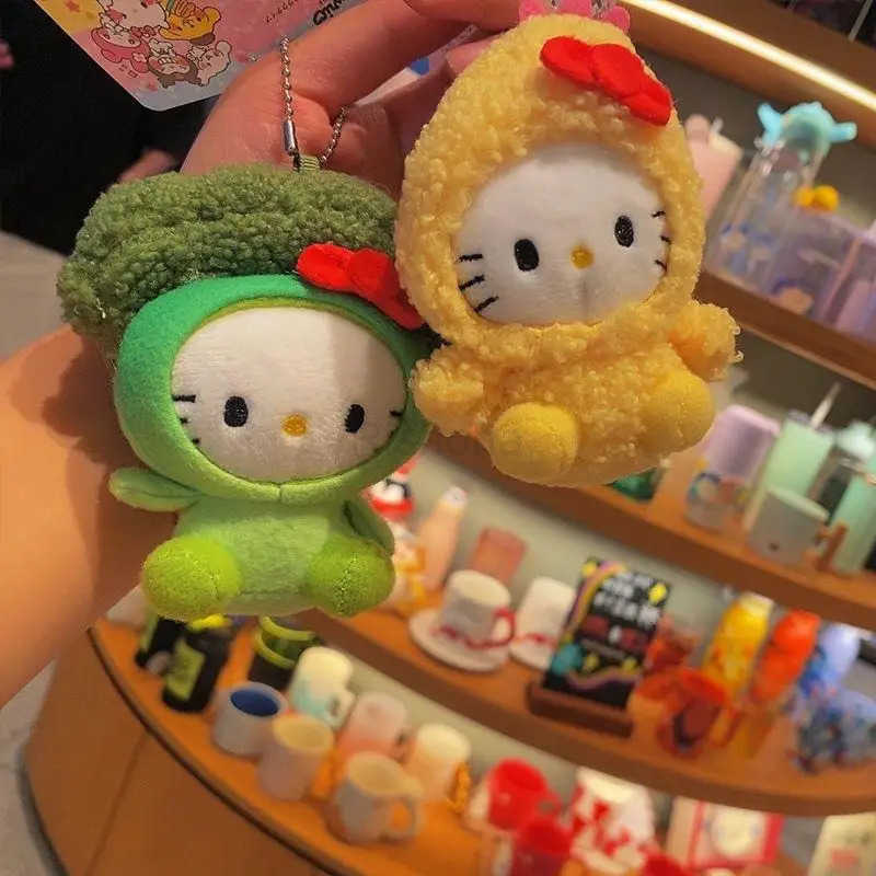 Sanrio Wholesale Hello Kitty Keychain Pendant Cartoon Kawaii Kitty Cat Plush Doll Women Bag Pendant Decorations Birthday Gift X250612