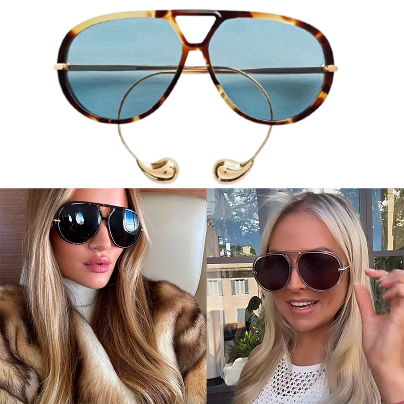 Fashionable oversized leg sunglasses for boys and girls high quality outdoor sunshade glasses luxurious oval frame sunglasses with packaging box
