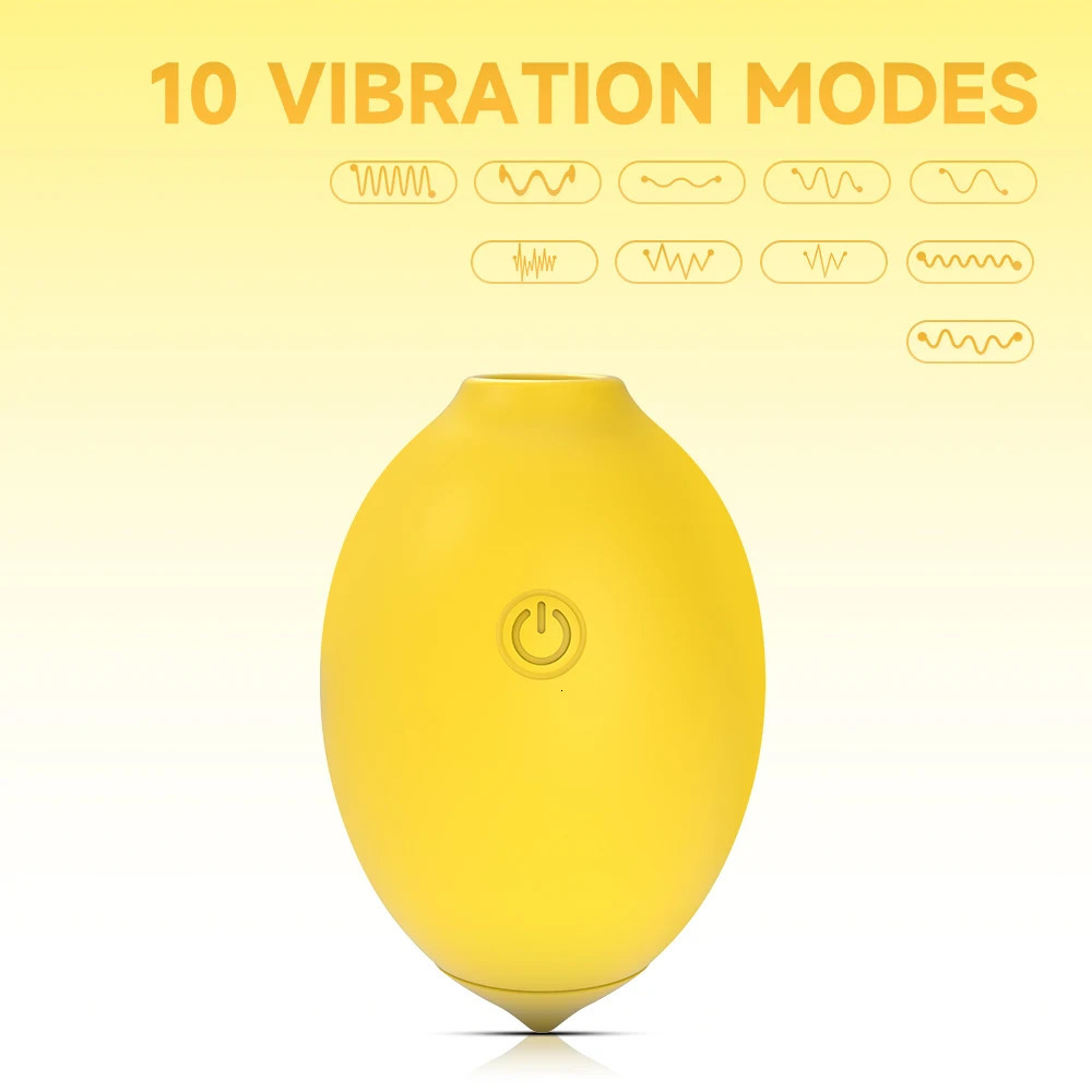 Vacuum Sucking Vibrator Lemon Sex Toys for Women Suction Clitoris Stimulator 10 Power Female Oral Nipple Clit Vibrating Sucker 250612