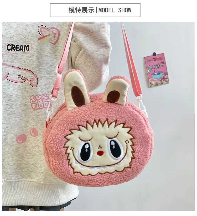 LABUBU Crossbody Bag Anime Kaii Shoulder Bag WomenS Bag Casual Fashion Children Outdoor Bag Coin Purse Birthday Gift XJ250612