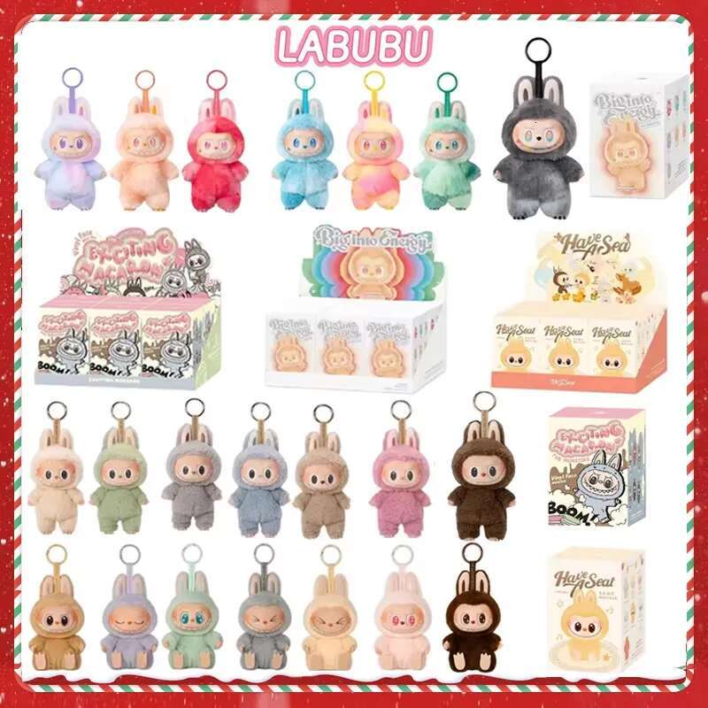 1:1 17Cm Popmart Labubu Clothes Designer Doll V1 V2 V3 La Bubu Big Into Energy Blind Box Have A Seat Keychain