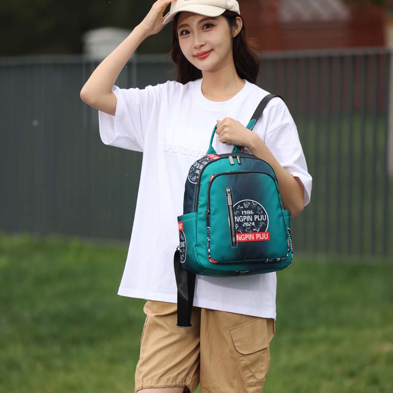 Nylon backpack new large capacity multifunctional waterproof backpack for women, lightweight backpack