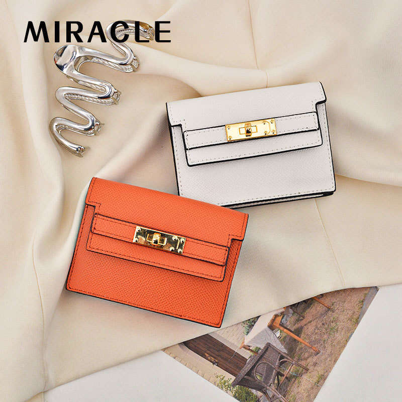Women's Small Square Solid Color Simple PU High-end Card Holder Korean Style New Compact Large Capacity Multi-card Slot Wallet