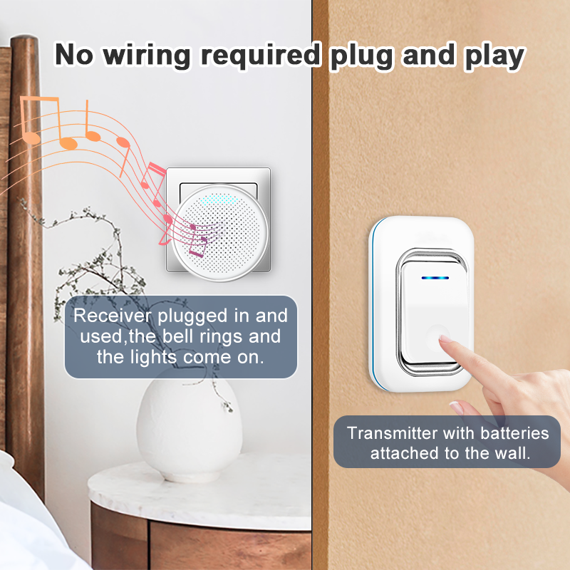 Durable Waterproof Wireless USB Doorbell with Long Range Connectivity for Easy Installation