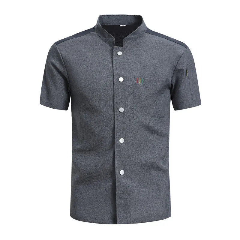 Short Sleeve White Chef Uniform Cook Shirt Men Women Restaurant el Costume Kitchen Bakery Unisex Waiter Work Clothing 250611