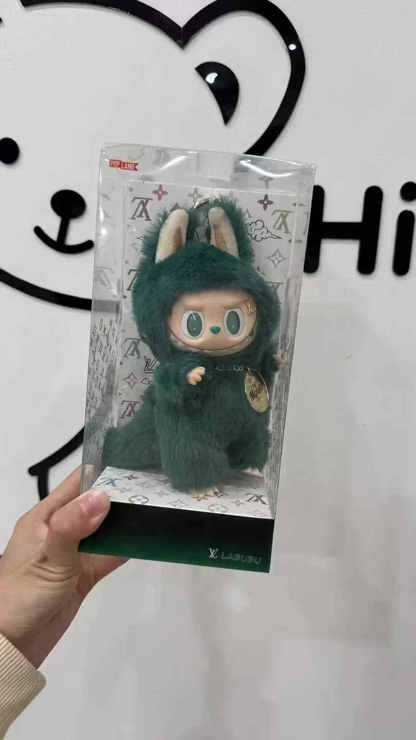 High Quality Zimomo Little Leader Labubu Change Baby Green Limited Edition Plush Vinyl Labubu Doll Pendant Gift X250612