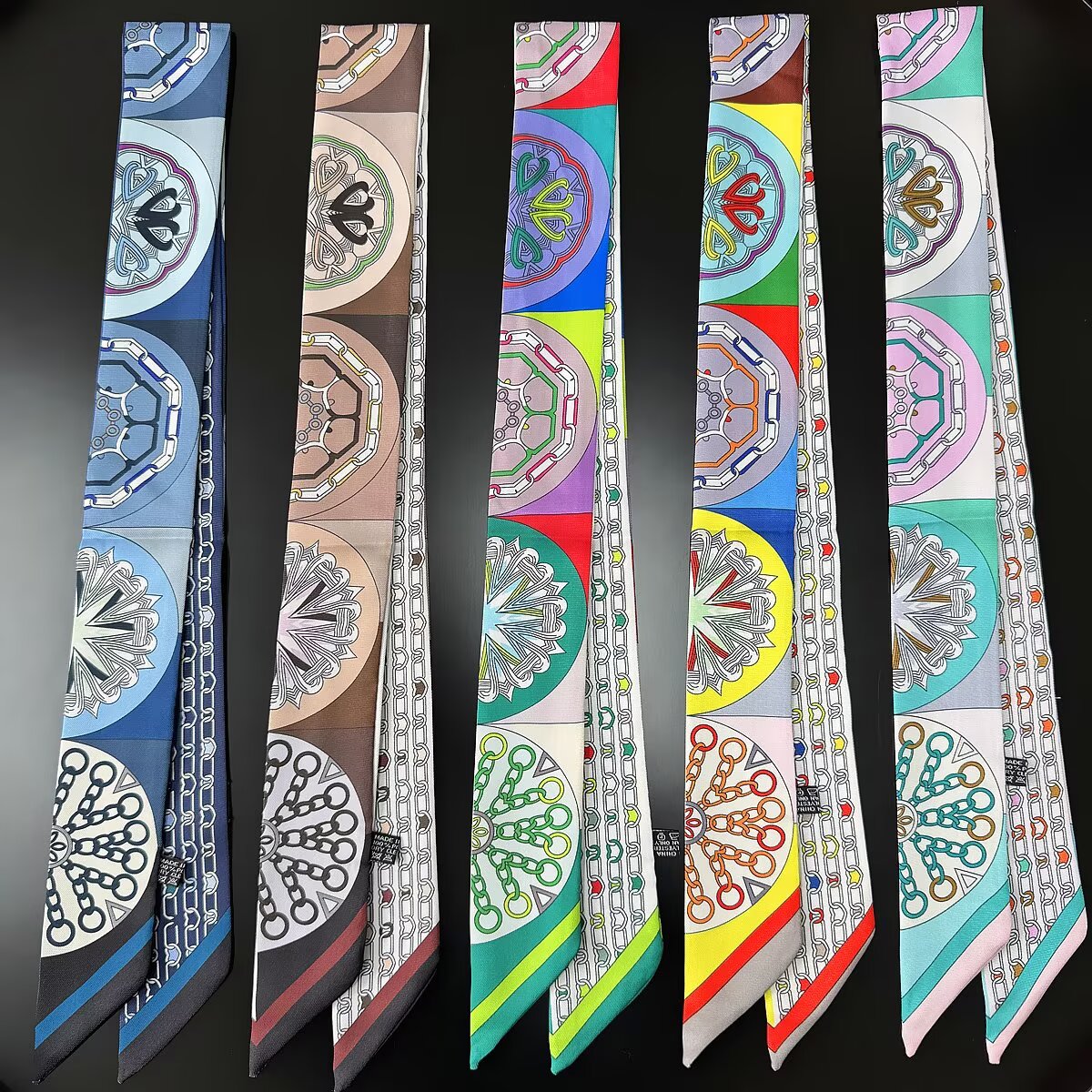 Silk Ribbon Scarf - Elegant 5x90cm Decoration for Handbags and Accessories