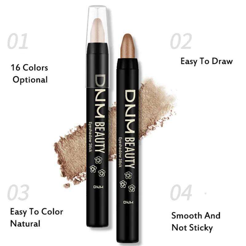 Metallic Red Brown Pencil Lasting Waterproof Eyeshadow Sticks High Pigmented Shimmer Glitter Eye Shadow Stick Makeup free shipping