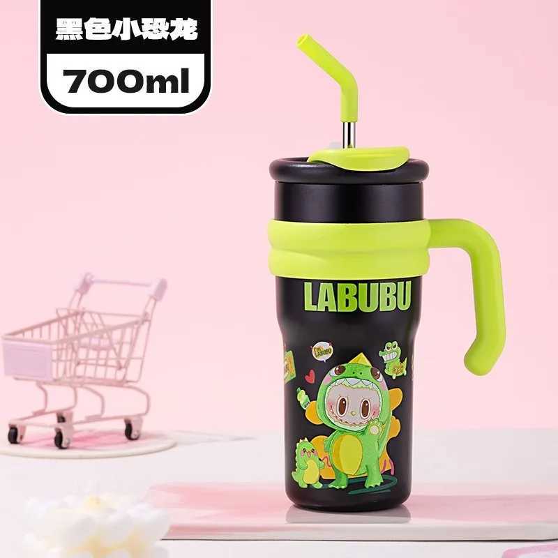 700ml Labubu Vacuum Cup Anime Cute Students STR CUP Large Capacity Portable Children Travel Water Cup Girl Gifts XJ250612