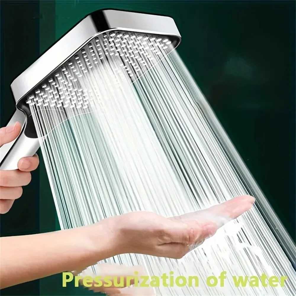Adjustable Shower Head 3 Mode Rainfall Shower Large Flow Showerhead High Pressure Water Saving Shower Mixer Bathroom Accessories X2506121