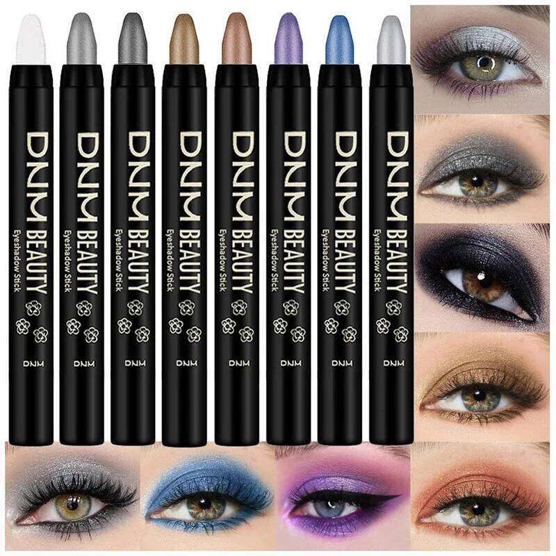 Metallic Red Brown Pencil Lasting Waterproof Eyeshadow Sticks High Pigmented Shimmer Glitter Eye Shadow Stick Makeup free shipping