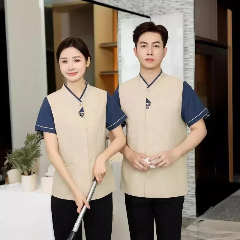 Long Sleeve Set Work Uniform Cleaning el Room Housekeeping Auntie Community Property Summer Cleaning 250611