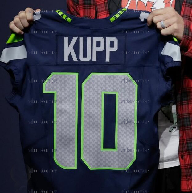 Personalized Cooper Kupp Custom Football Jersey Smith-Njigba Witherspoon 12 Fan Jalen Milroe Embroidered Letter Number Design Any name any number Wome