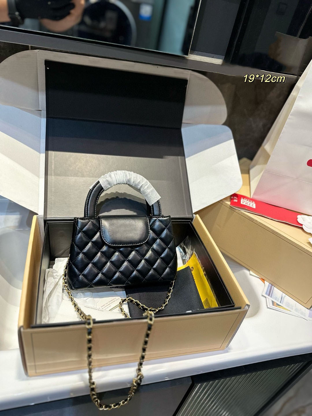 Designer With Handle Classics Handbags Luxury Ladies Golden Chain Bag Real Leather Shoulder Bag Women Fashion Lady Crossbody Bag New Diamond Lattice Purse Wallet