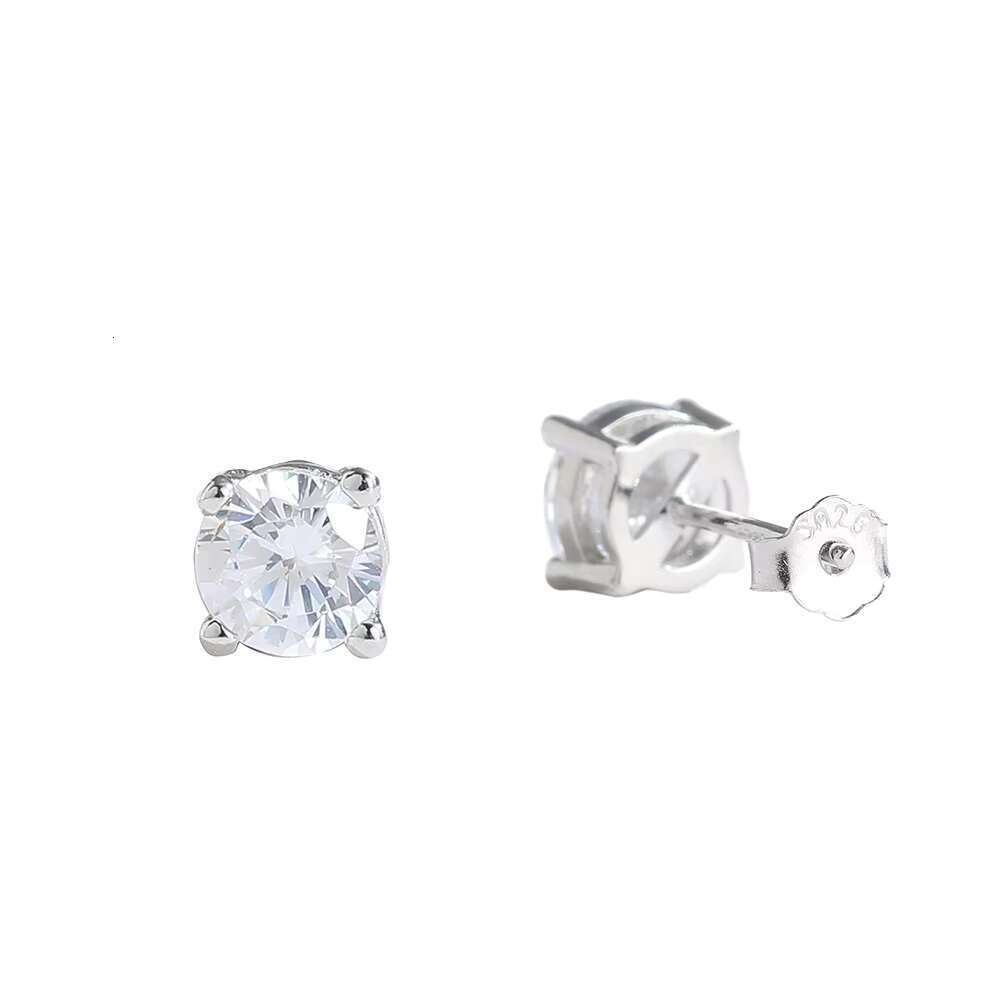 Chic Cubic Zirconia Accent Stones in a Polished Circular Frame: Durable Stainless Steel Ear Post Earrings