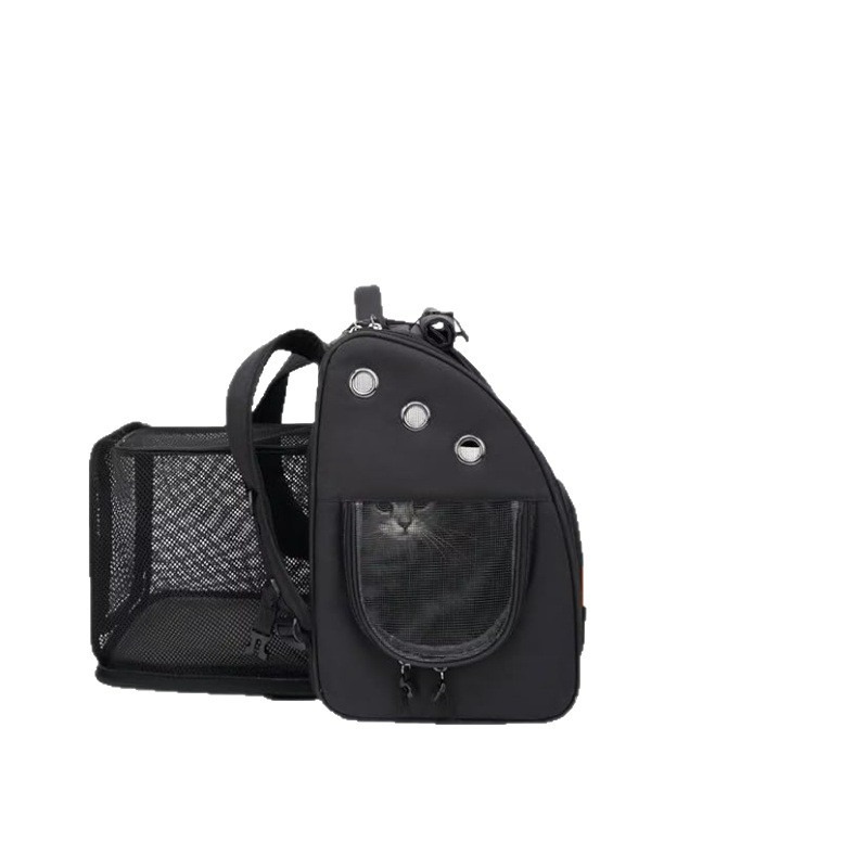 Expandable Pet Backpack Carrier for Cats and Small Dogs - Ventilated & Foldable