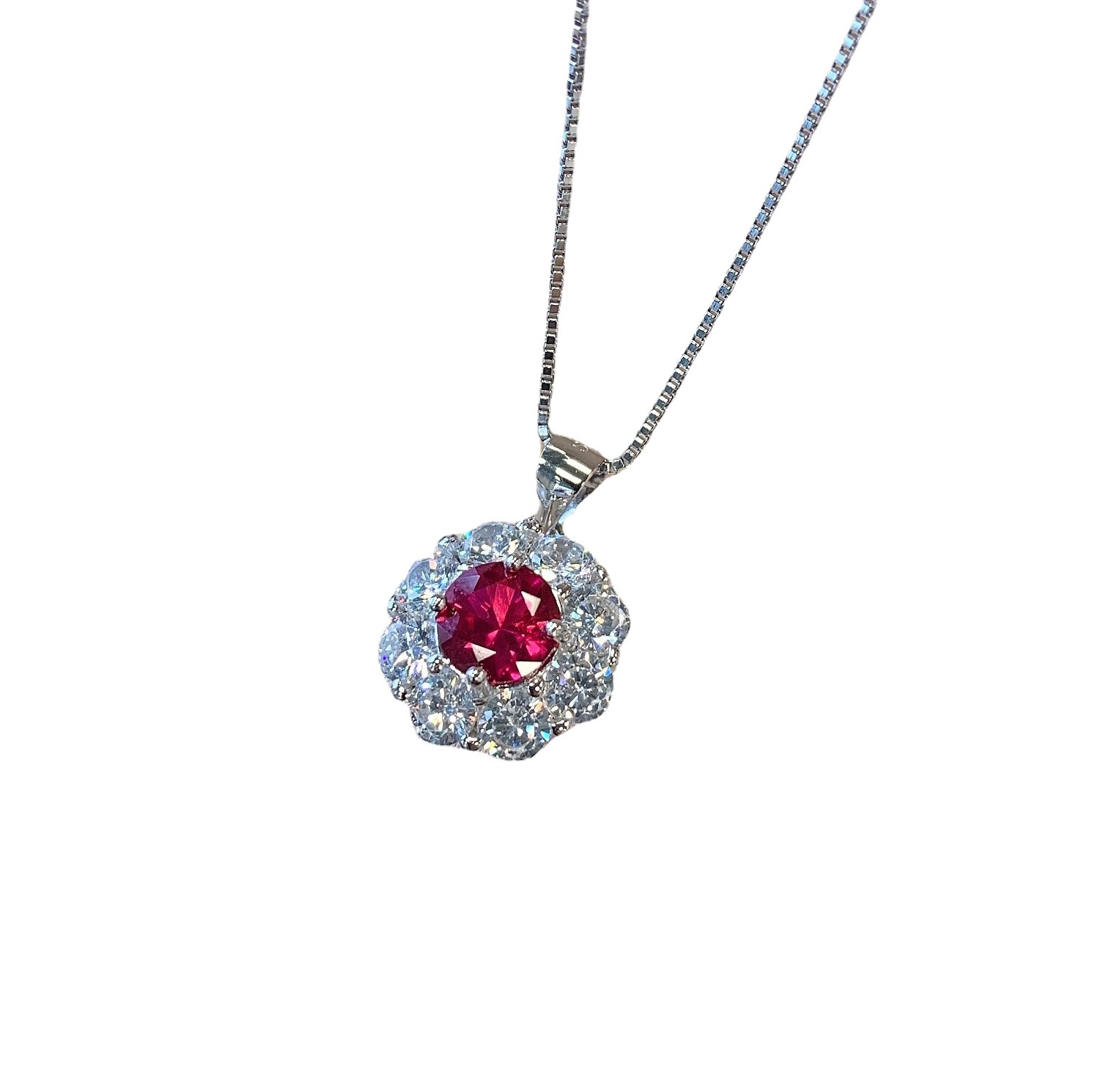 S925 Silver Vintage Faux Ruby Solitaire Ring, Earrings, and Pendant Set, 7mm Ruby Jewelry, Perfect for Weddings and Special Occasions, Elegant Classic