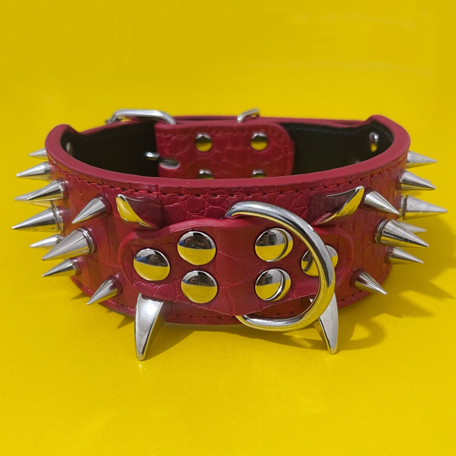 Choker Red Color 3PCS/LOT Black Red Girds Y2K hip-hop Rock Contrast Fluorescent Alien Pendant pink Chain Necklace
