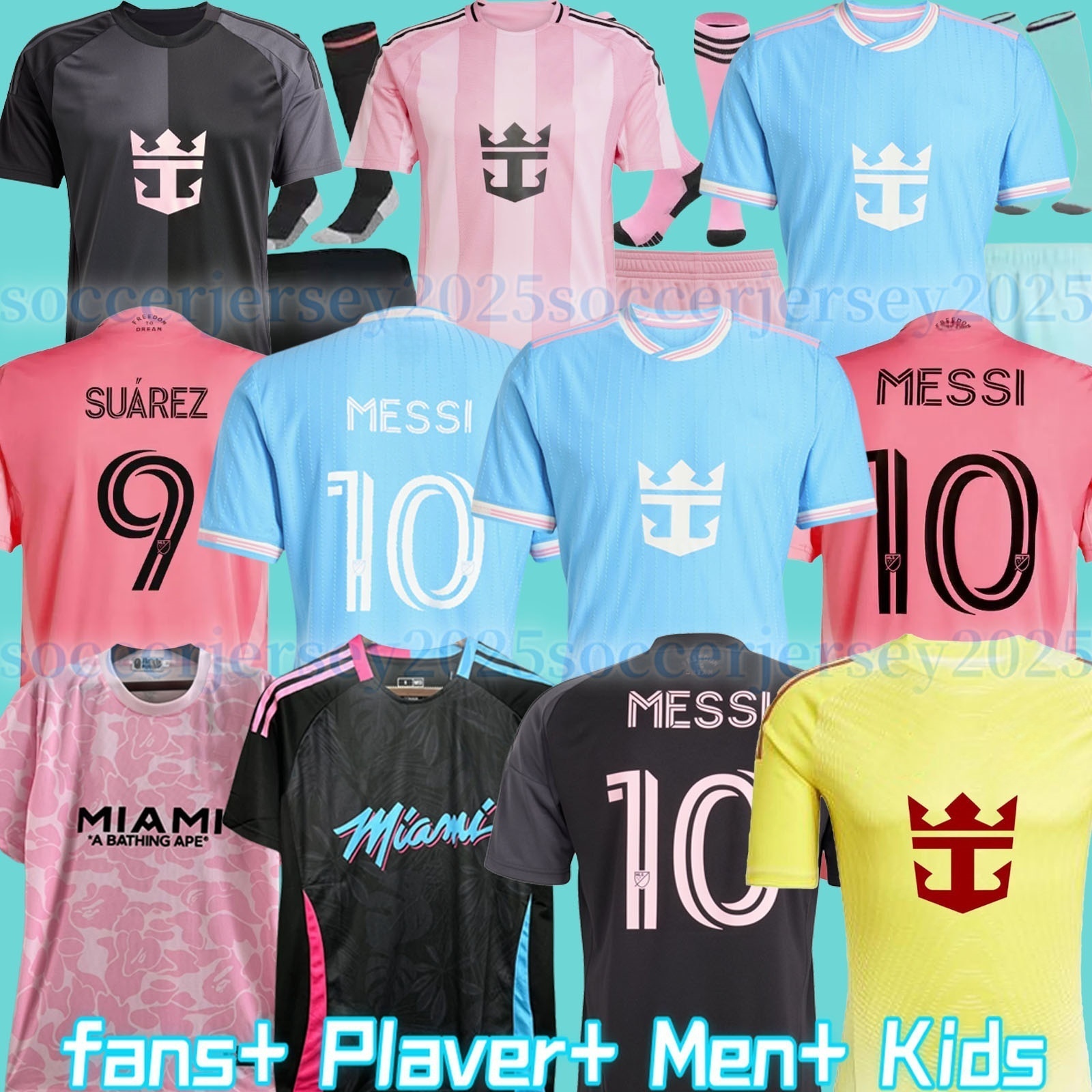 SUAREZ MESSIS Interes Miamis CF 2025 2026 Soccer Jerseys 24 25 263rd Player Fans version shirt Baby Matuidi Women 25 26 football men kit kids equipment 3XL 4XL