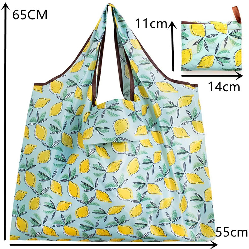 Shopping Bag Nylon Large Tote ECO Reusable Polyester Portable Shoulder Womens Handbags Folding Pouch Foldable 250610