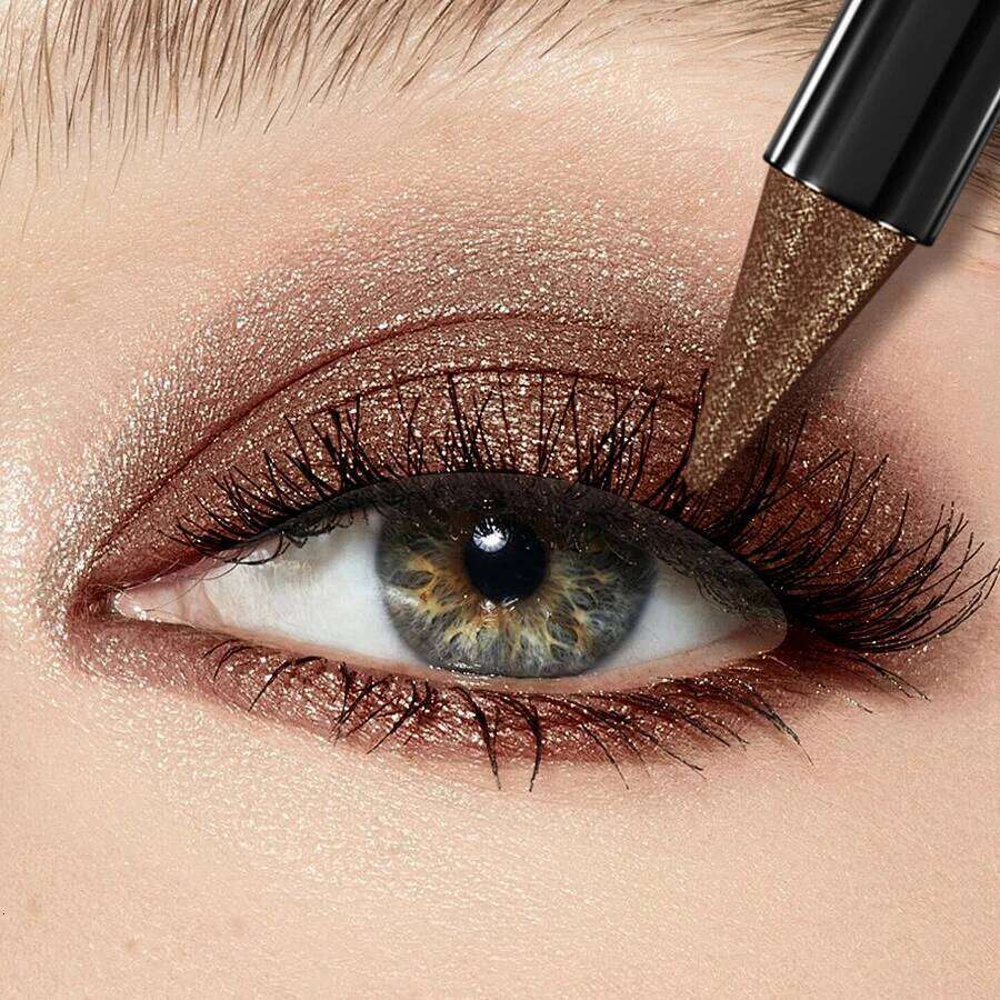 25 1PC Pearl eyeshadow stick waterproof long lasting glitter&matte color eye shadow makeup face highlight cosmetics gifts free shipping