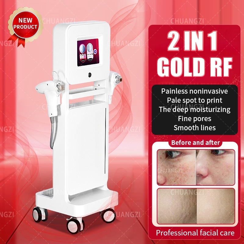 Professional Gold Radio Frequency Microneedle System Beauty Salon Special Acne Treatment Anti-Aging 1 Year Warranty