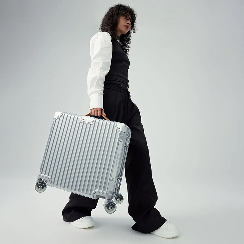 Suitcase designer luggage set boarding box thickened aluminium frame mute universal wheel 18' horizontal section password trolley case