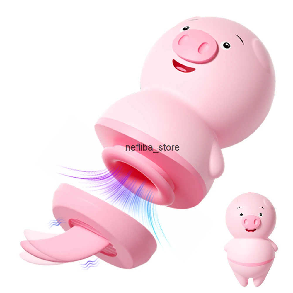 Female Tongue Licking Clitoris Sucking Vibrators Piggy G Spot Vagina Massager Vacuum Stimulator Toys for Women Adults Goods Q250612