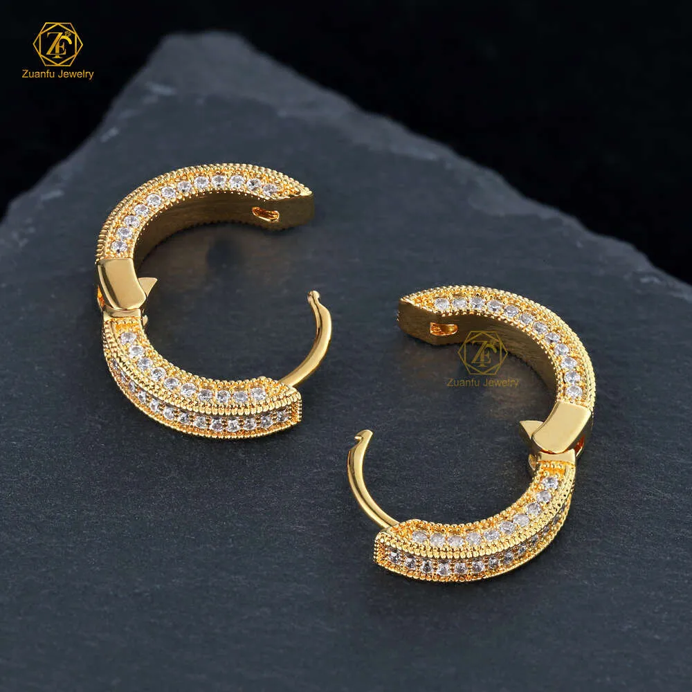Gra Certificate Women Men Moissanite Dia Fashion Jewelry Sterg Sier Vvs Moissanite Hoop Earrings