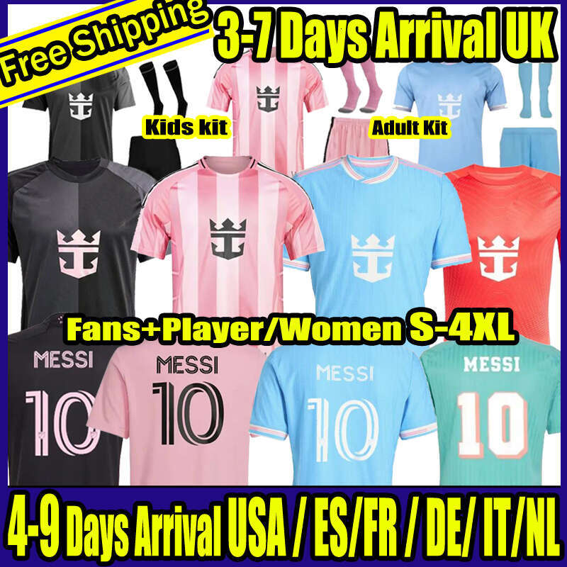 S-4XL SUAREZ MESSIS Interes Miamis CF 2025 Soccer Jerseys 2024 3rd Player Fans version shirt Baby Matuidi Women 24 25 26 ootball men kit kids equipment Grey Black