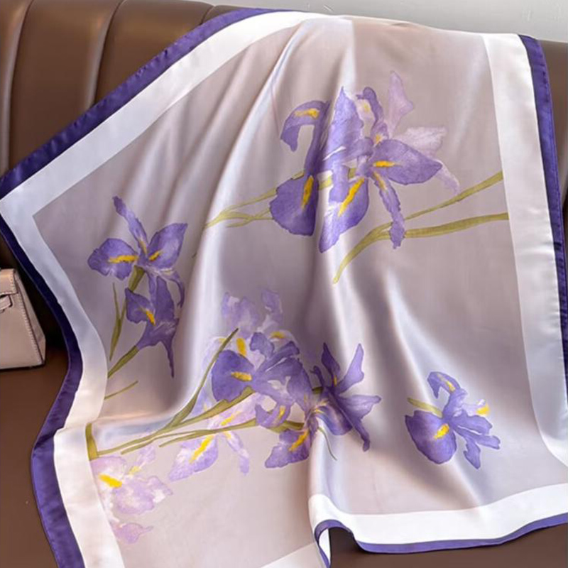 Trendsetting Women's Lijing Satin Scarves: Stylish 70cm x 70cm Silk Squares for Multiple Uses