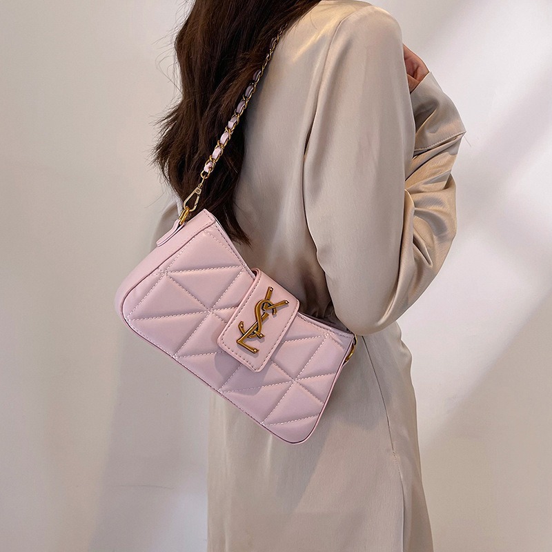 Designer bags: New fashionable, high-end, versatile women's chain bags, niche single-shoulder crossbody bags, small square underarm bags, free sh