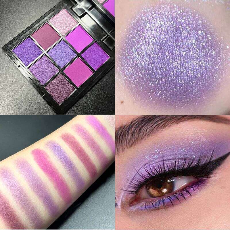 9 Color ple Eye Shadow Palette Matte Pearlescent Eyeshadow Makeup for Women Glitter Shimmer Korean Cosmetics free shipping