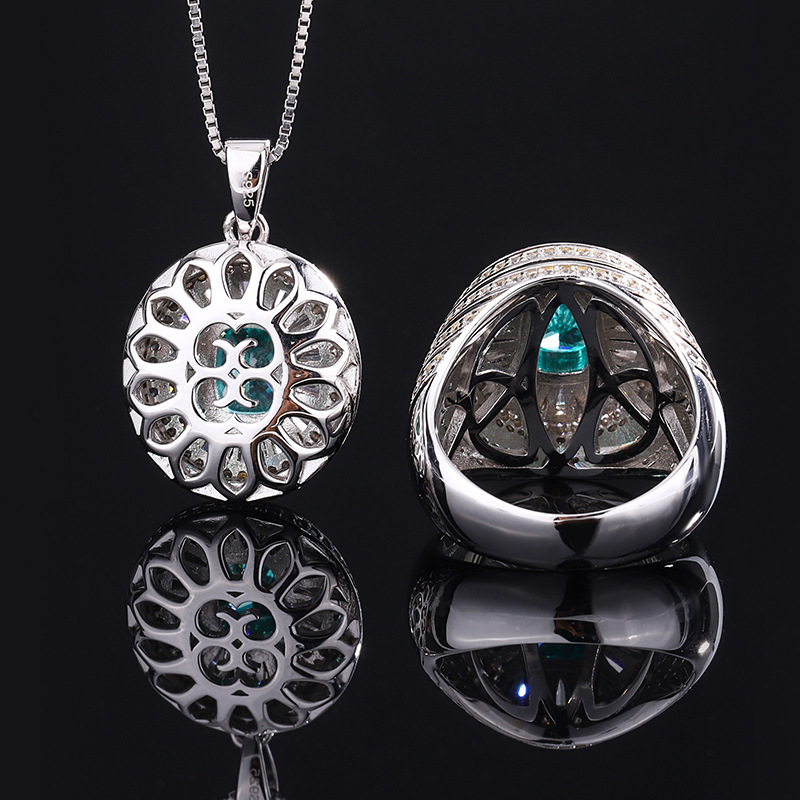Classic Three-Stone Enamel Accented Cocktail Rings and Chokers Crafted from Hypoallergenic Metal Alloy