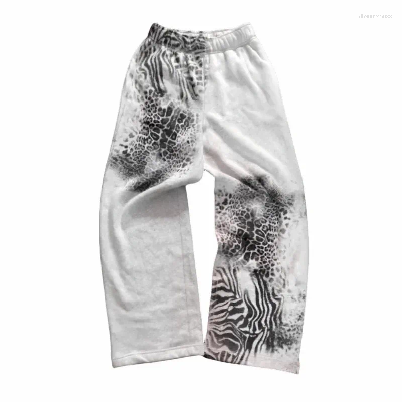 Men's Pants Retro Animal Print Sweatpants Y2K Clothes Men Women Harajuku Hip Hop Graphic Baggy Elastic Waist Casual Trouser