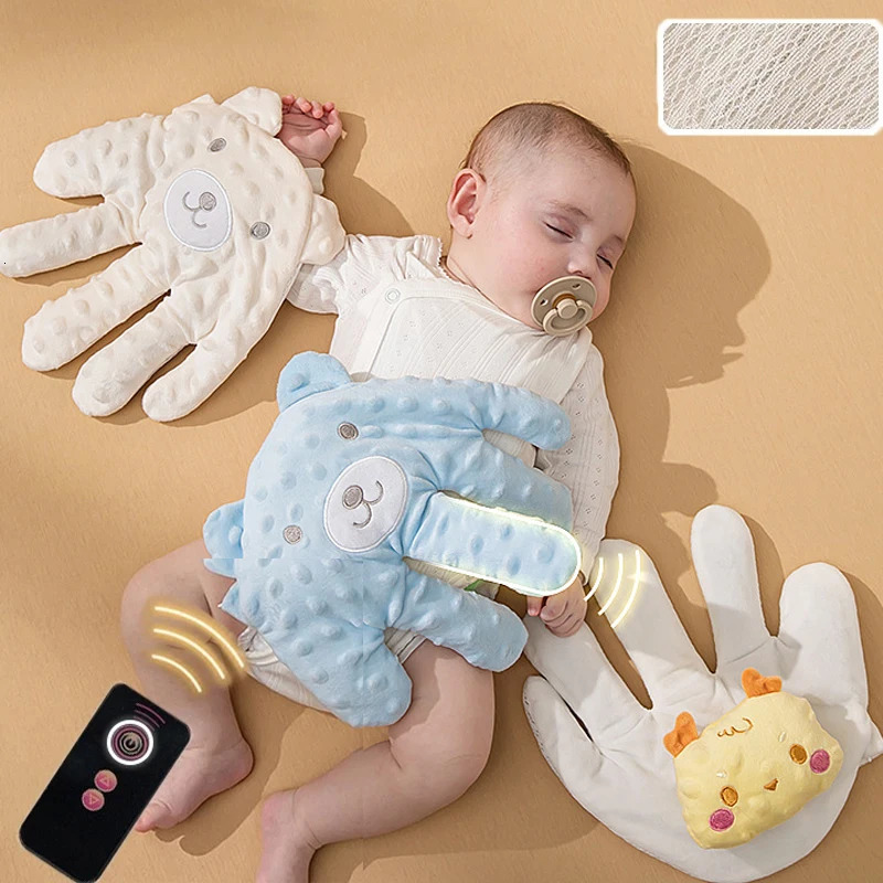 Baby Napping Comfort Palm Pillow Automatic Pat Anti Startle Soothing Doll Electric PE Filling Soothing Doll Pat Butt Hand Palms 250610