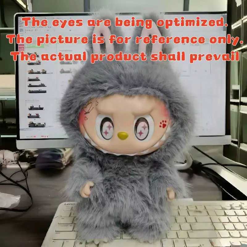 In Stock 38cm Monster Labubu Series Id Zimomo Angel Change Creative White Cat Vinyl Doll Ornament Toys Blind Box Birthday Gifts R250612 TKZV L250705TR
