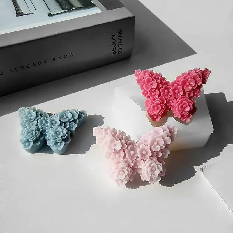 ddmynov Flower Butterfly Silicone Molds for Baking DIY Epoxy Resin Crafts Hanging ice maker Decoration Aromatherapy Mold Candle Making Supplies