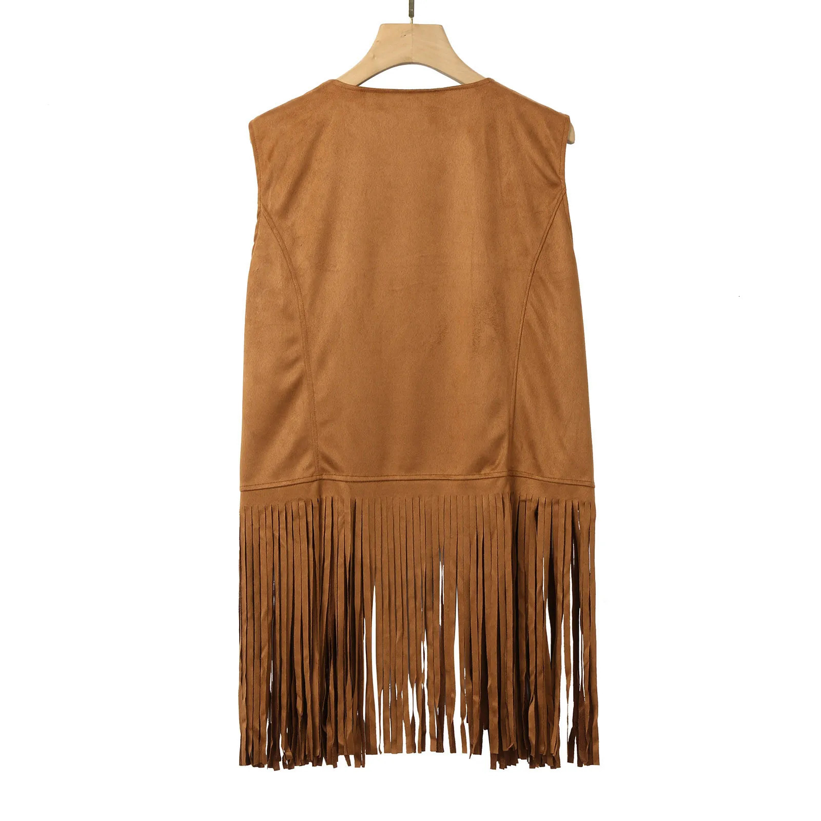 Female Male Hippie Fringe Cosplay Vintage Bohemian Music Festival 1960s Western Party Retro Sleeveless Vest Classic Rave Coat 250610A