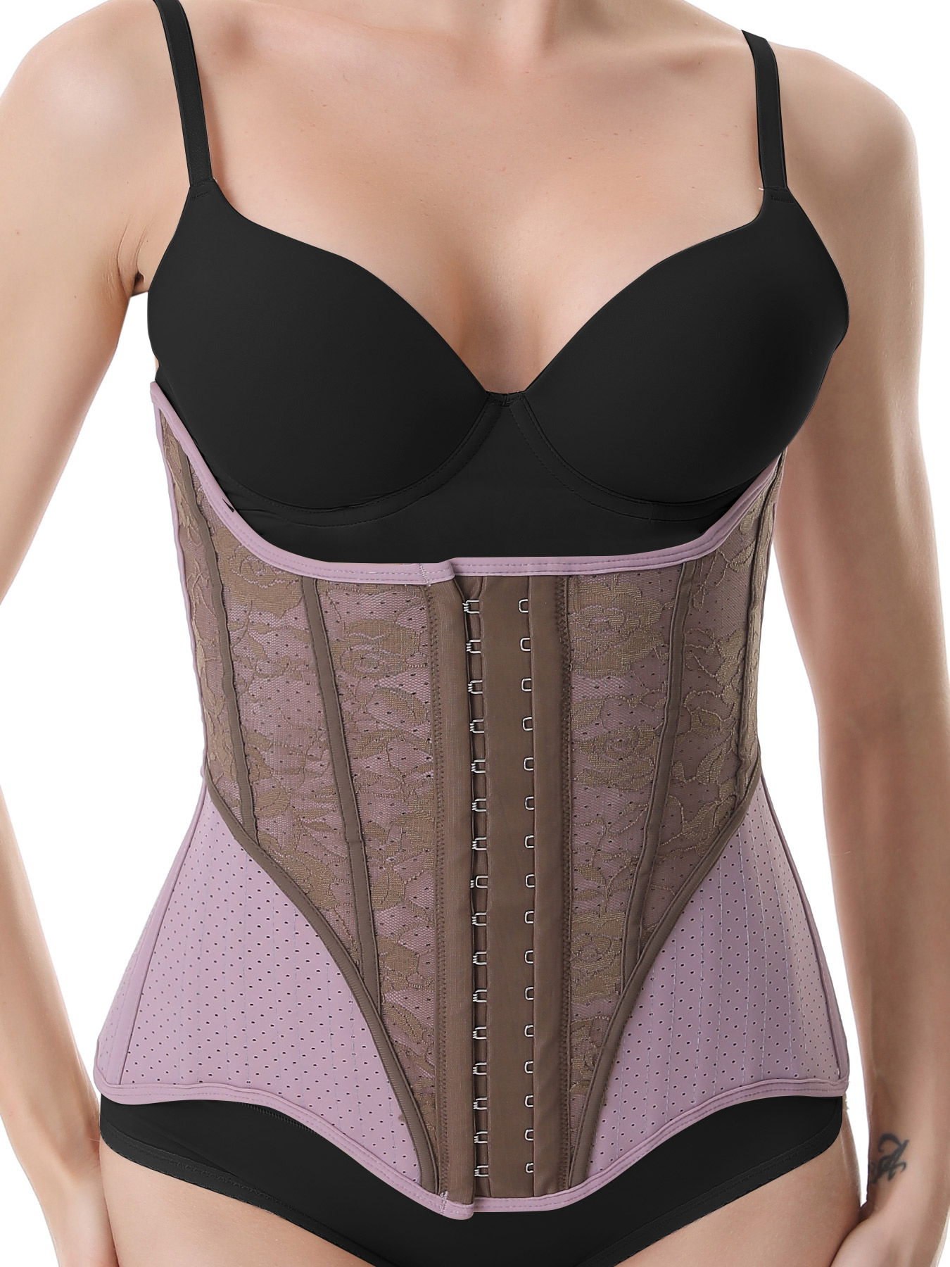 Waist Trainer Corset for Women Spiral Steel Boned Underbust Corsets and Bustiers Cinchers Workout Body Shaper 3345