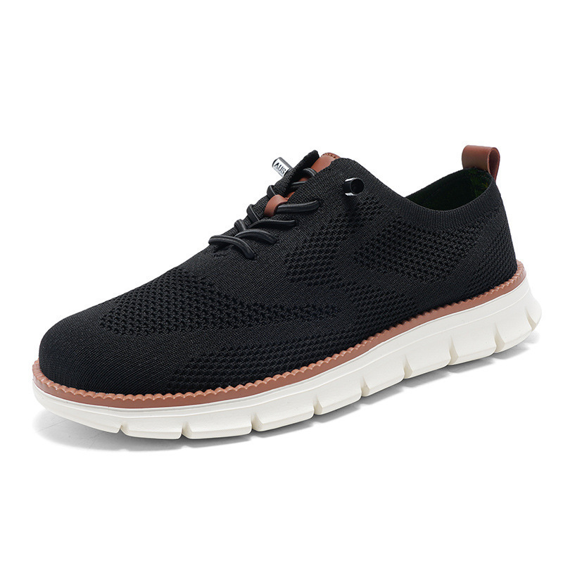 2025 New Autumn Lightweight Lace-up Sports Casual Mens Shoes Breathable Loafers Mens Large Size Shoes 240607