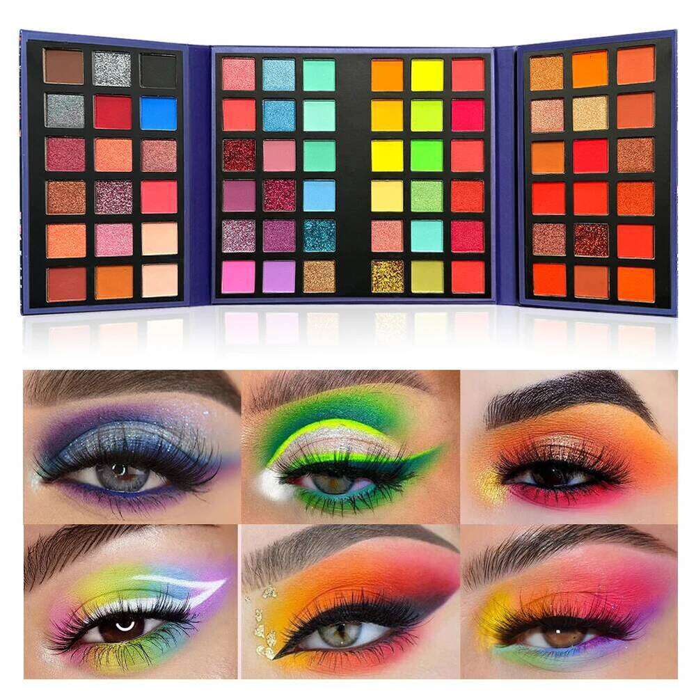 72 Colors Glitter Eyeshadow Palette Matte Waterproof Long Lasting Pressed Powder Cosmetics Kit Fashion Women Eye MakeUp Pallet free shipping