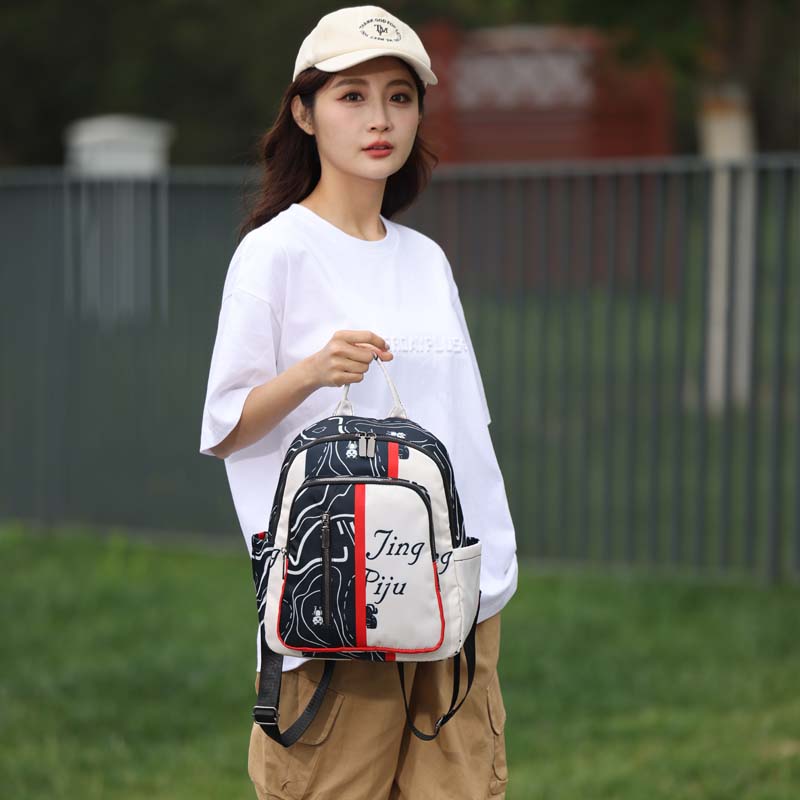 Nylon backpack new large capacity multifunctional waterproof backpack for women, lightweight backpack